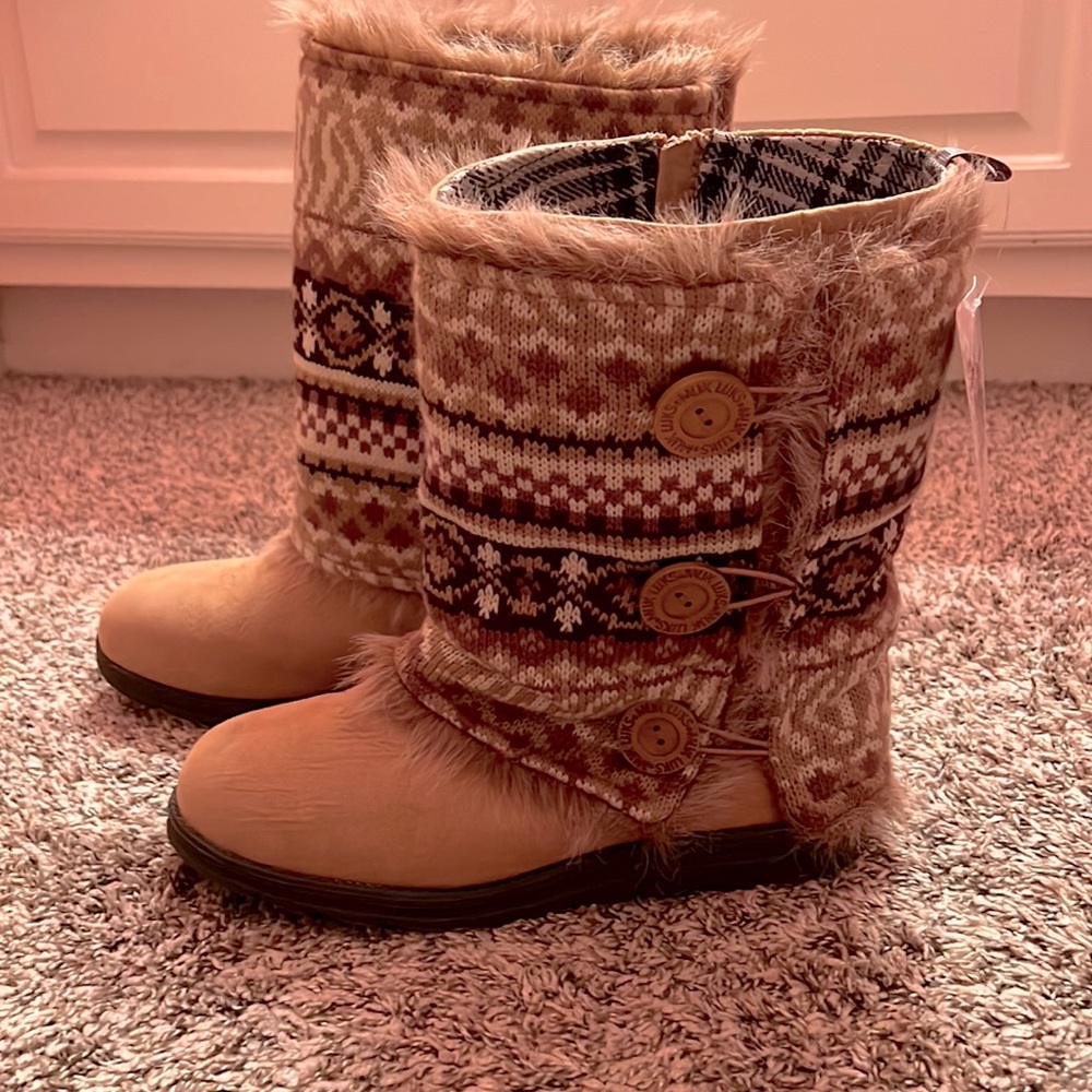 Muk Luks fur boots